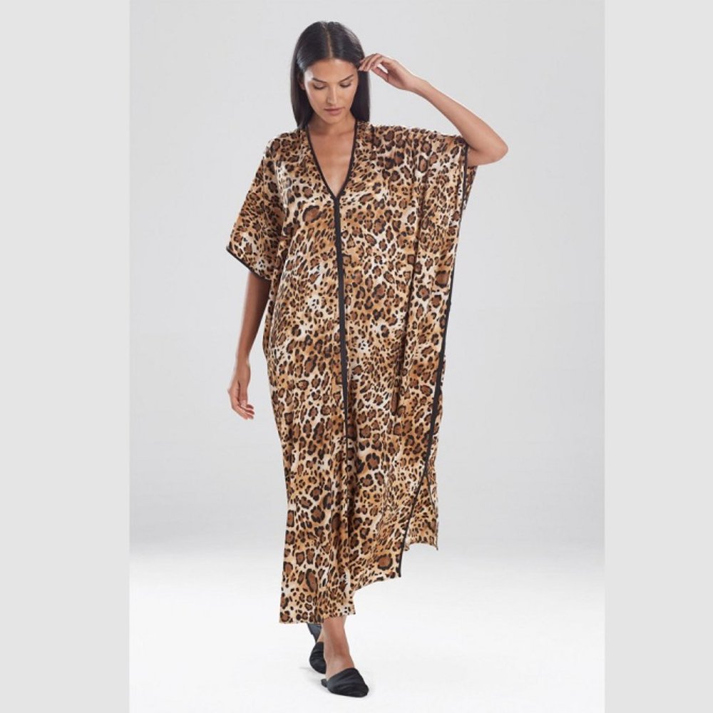 Cheetah Long Caftan Cover-up NWT